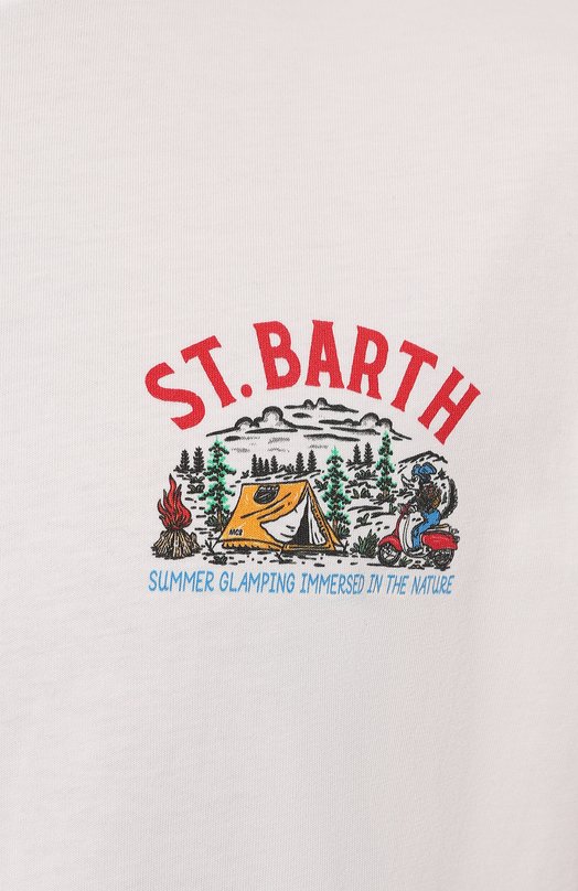 Хлопковая футболка MC2 Saint Barth STBM TSHIRT MAN/TSHM001/02203B Белый  STBM TSHIRT MAN/TSHM001/02203B Фото 5
