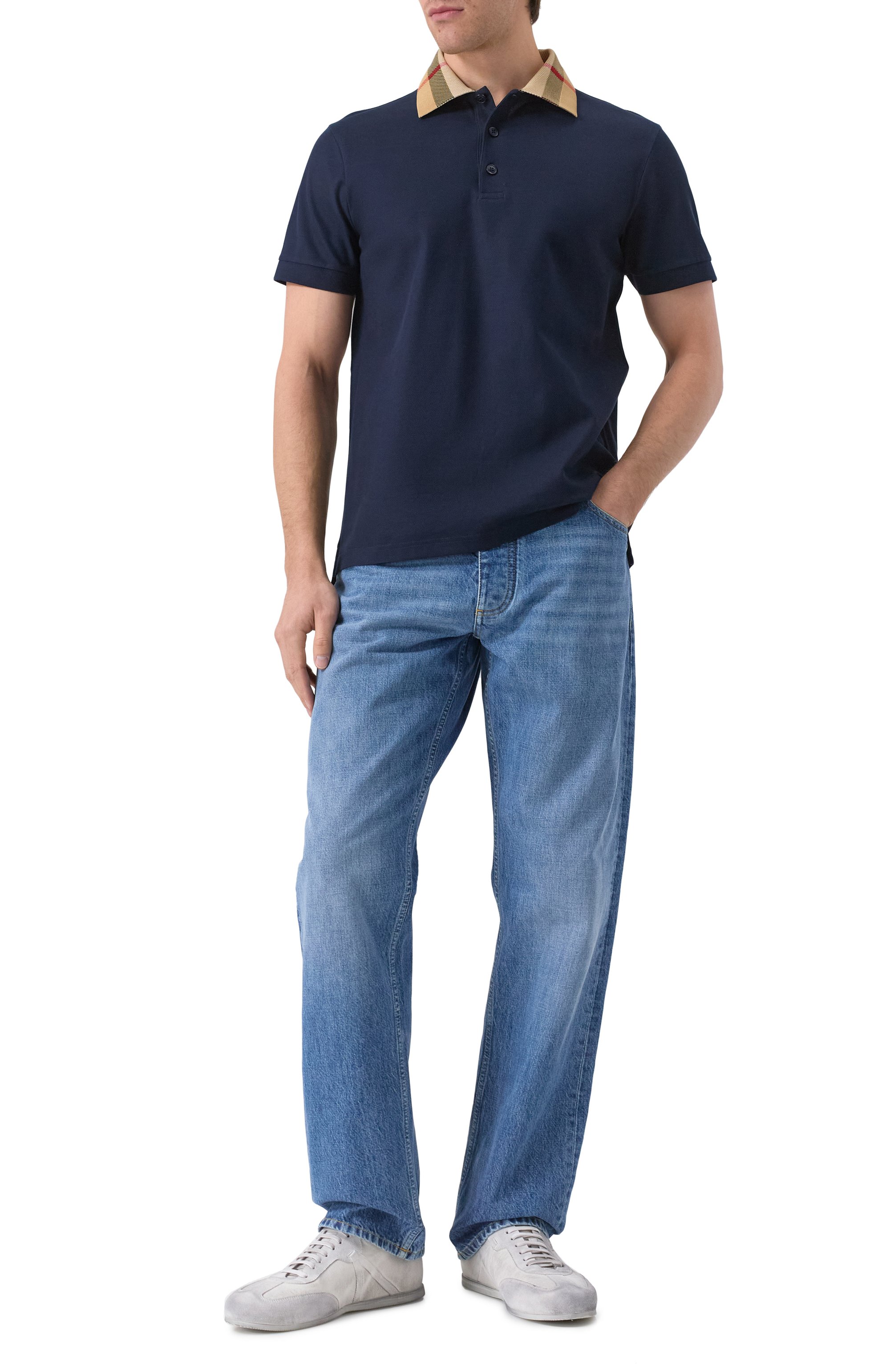 Хлопковое поло BURBERRY, арт. 8072661, фото 2