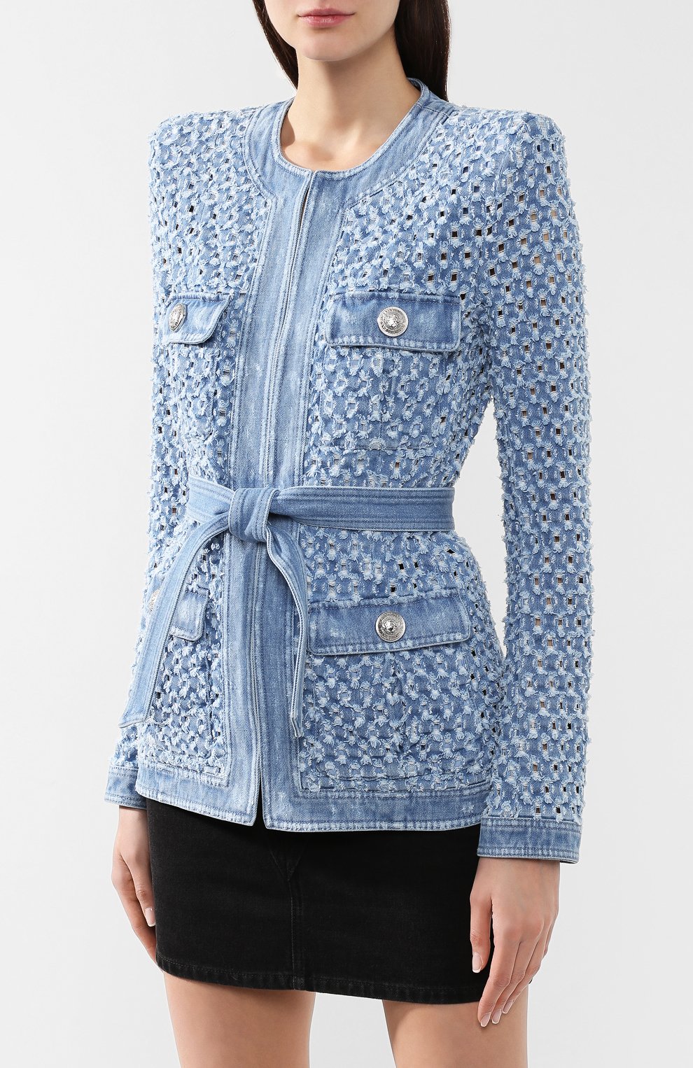 Джинсовый жакет BALMAIN, арт. RF27475/D032, фото 3