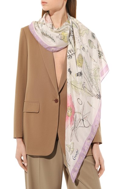 Шелковый платок гербарий GOURJI, арт. T21GERB7LR, фото 5