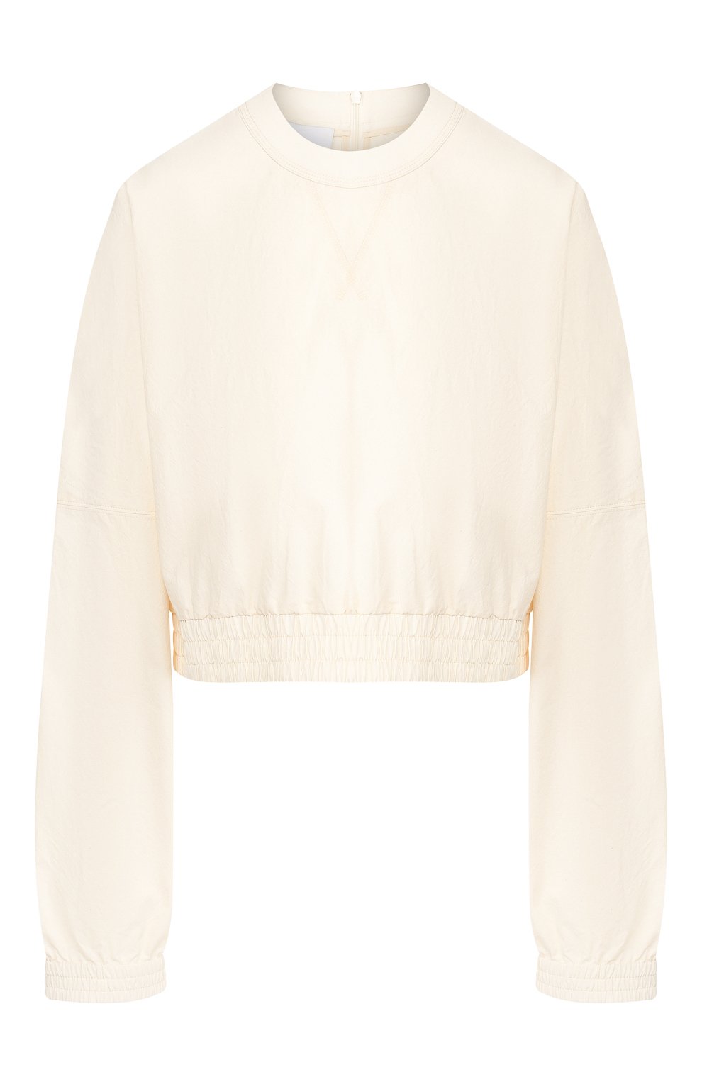 Хлопковый топ NANUSHKA кремового цвета по цене 43500 руб., арт. GUNNER_CREME_JAPANESE SHIRTING, фото 1 Хлопковый топ NANUSHKA, арт. GUNNER_CREME_JAPANESE SHIRTING, фото 1