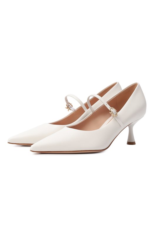 Кожаные туфли Lowry 55 Gianvito Rossi G22312.55LAC.VITBIAN Белый G22312.55LAC.VITBIAN