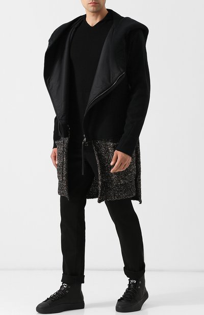 Хлопковое пальто на косой молнии с капюшоном (Y) EDITION, арт. Y-UFE F01 0159, фото 2