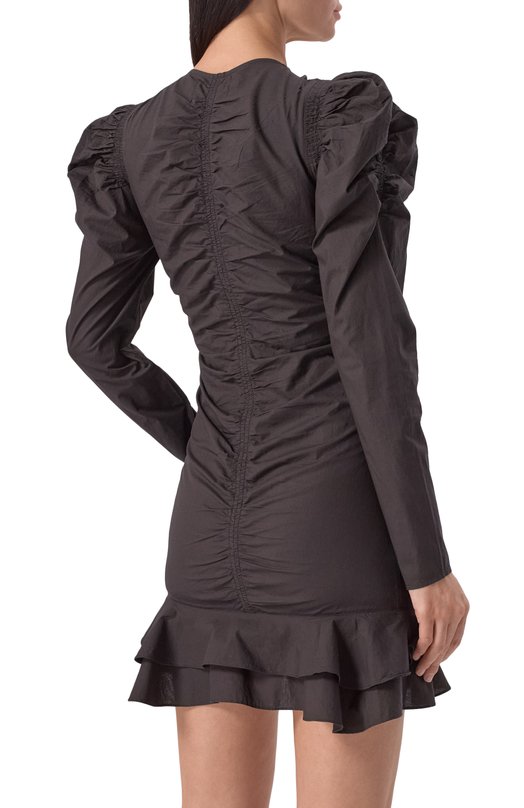 Хлопковое платье Isabel Marant Etoile 25PR00685FA/C1J06E Чёрный  25PR00685FA/C1J06E Фото 4