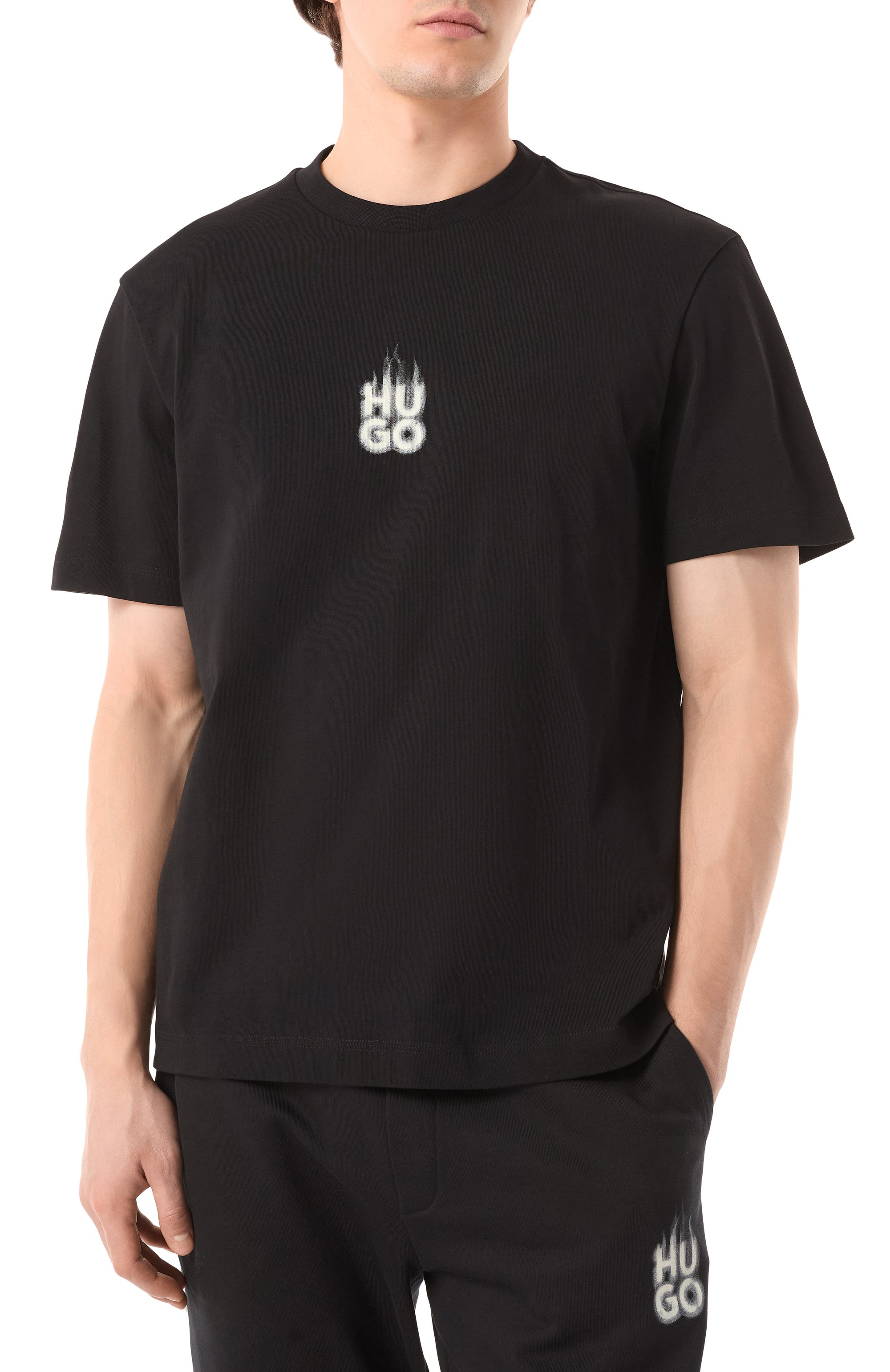 Хлопковая футболка HUGO, арт. 50530434, фото 3