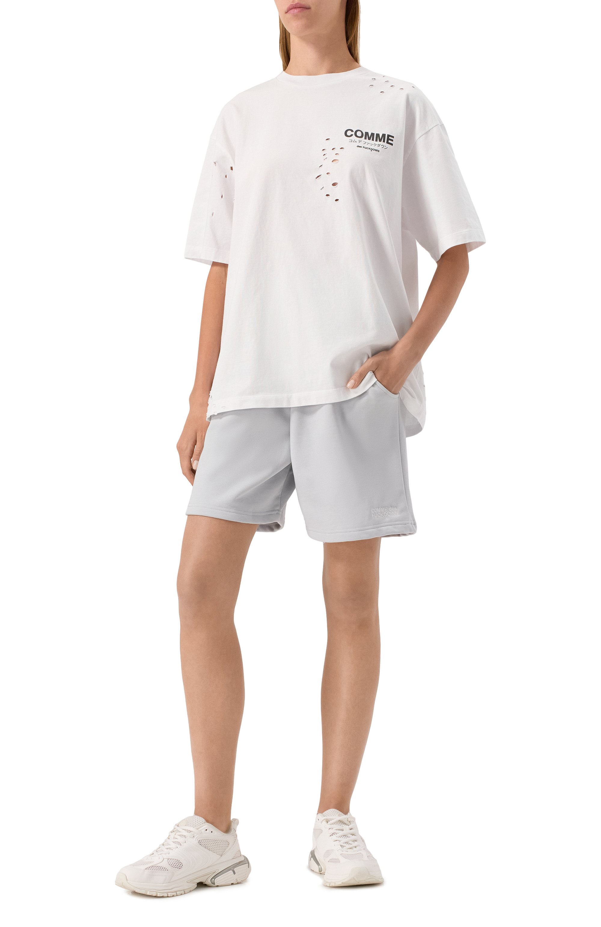 Хлопковые шорты COMME DES FUCKDOWN, арт. CFABW01217, фото 2