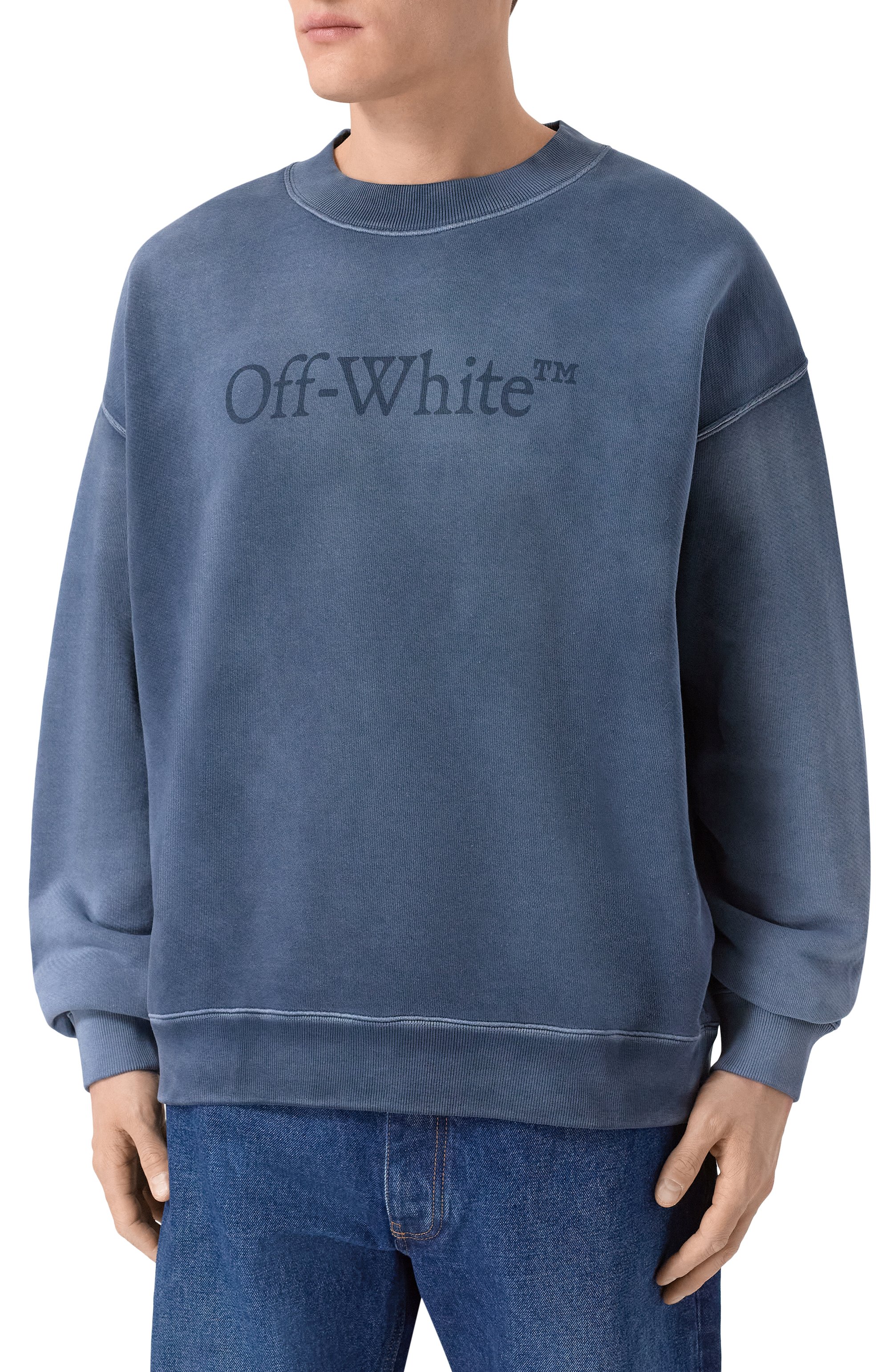 Хлопковый свитшот OFF-WHITE, арт. 0MBA054F25FLE008, фото 3