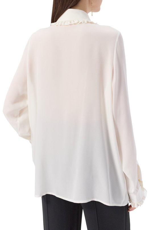 Шелковая блузка Elie Saab SH134NF25SI001 Белый  SH134NF25SI001 Фото 4