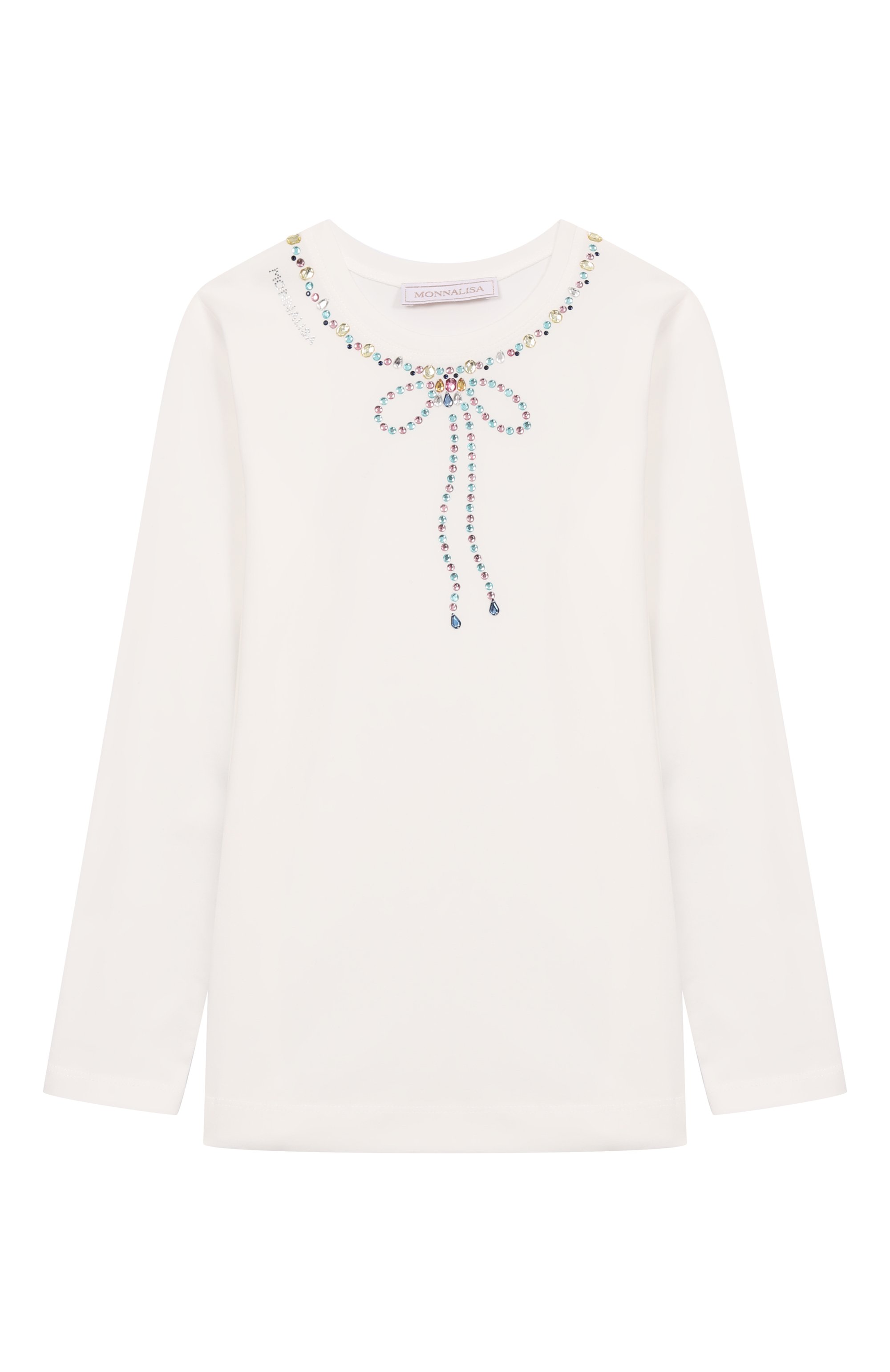 Хлопковый лонгслив MONNALISA, арт. 19F620, фото 1