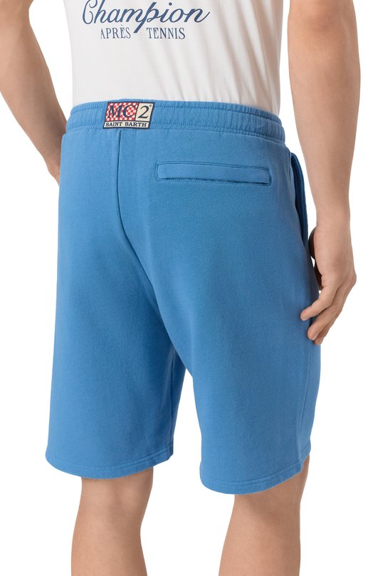 Хлопковые шорты MC2 Saint Barth STBM RANDLE/00195H Синий  STBM RANDLE/00195H Фото 4