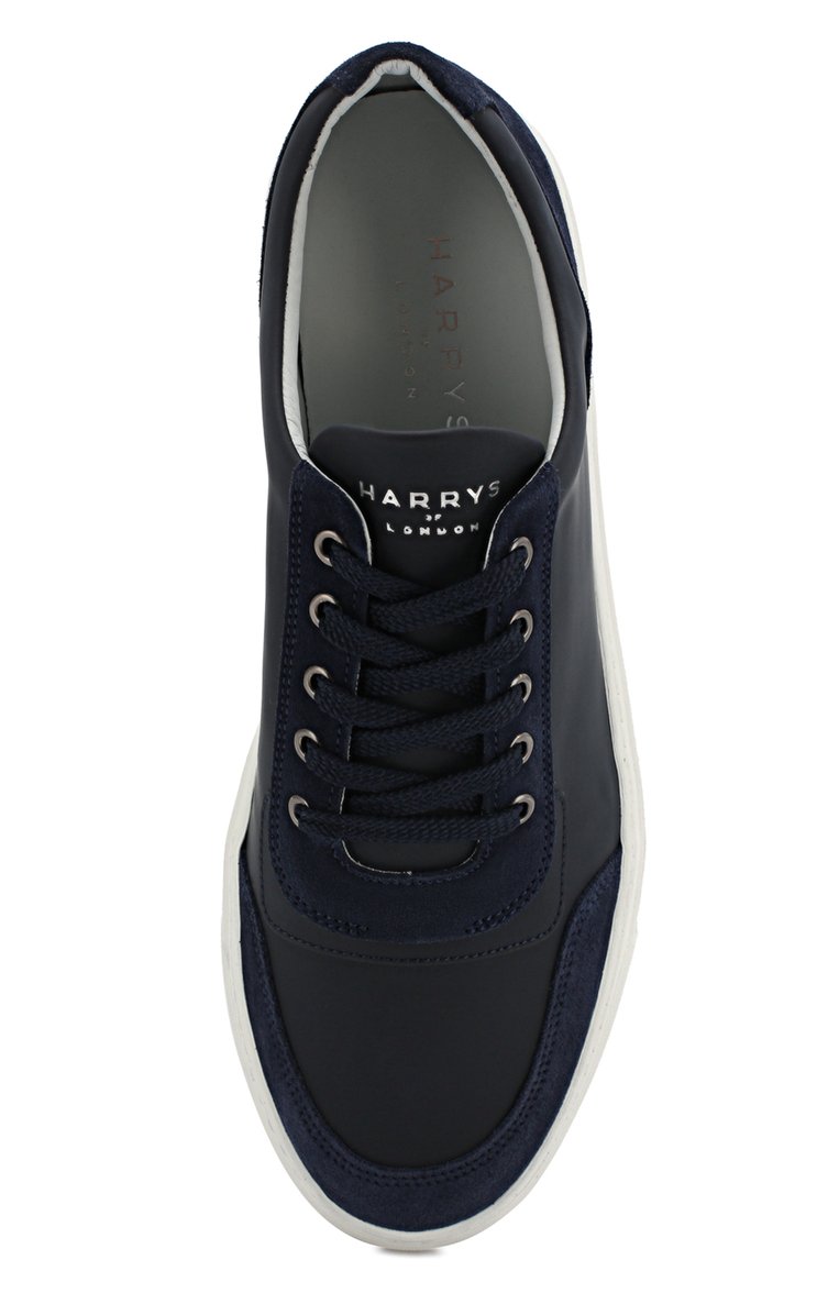 Мужские кожаные кеды HARRYS OF LONDON синего цвета, арт. NIMBLE TECH LEATHER/SUEDE | Фото 5 (Материал внутренний: Натуральная кожа; Подошва: Плоская; Статус проверки: Проверена категория; Материал утеплителя: Без утеплителя; Стили: Классический; Драгоценные камни: Проставлено; Материал сплава: Проставлено; Материал внешний: Натуральная кожа; Кросс-КТ: Низкие)