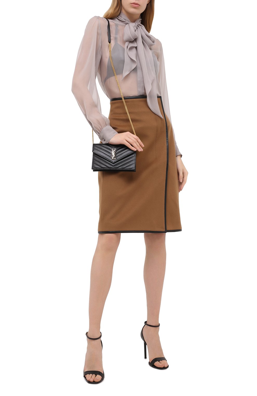 Шелковая блузка SAINT LAURENT, арт. 641580/Y065W, фото 2