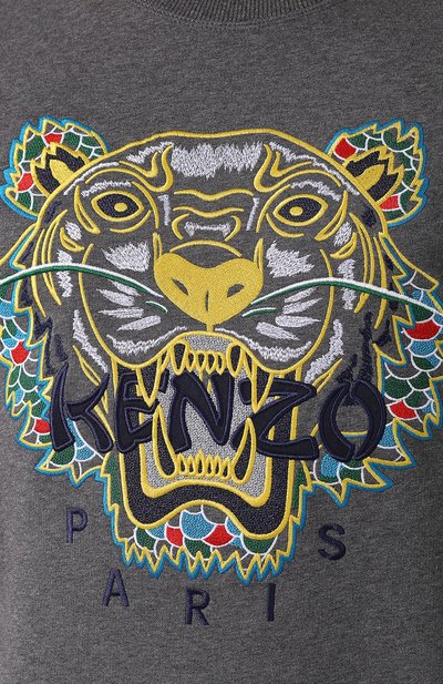 Хлопковый свитшот с вышивкой KENZO, арт. 5SW0894XU, фото 5