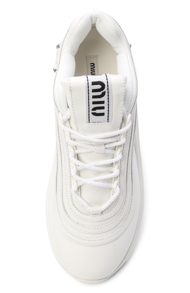 Кожаные кроссовки MIU MIU, арт. 5E841C-3L4A-F0009, фото 4