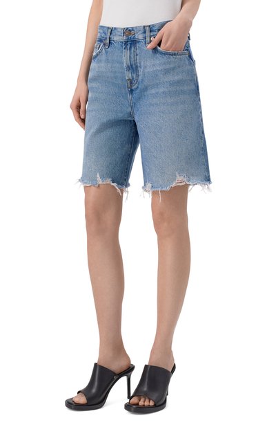 Джинсовые шорты lola 7 FOR ALL MANKIND голубого цвета по цене 22300 руб., арт. 7U87CE35-STW, фото 3 Джинсовые шорты lola 7 FOR ALL MANKIND, арт. 7U87CE35-STW, фото 3