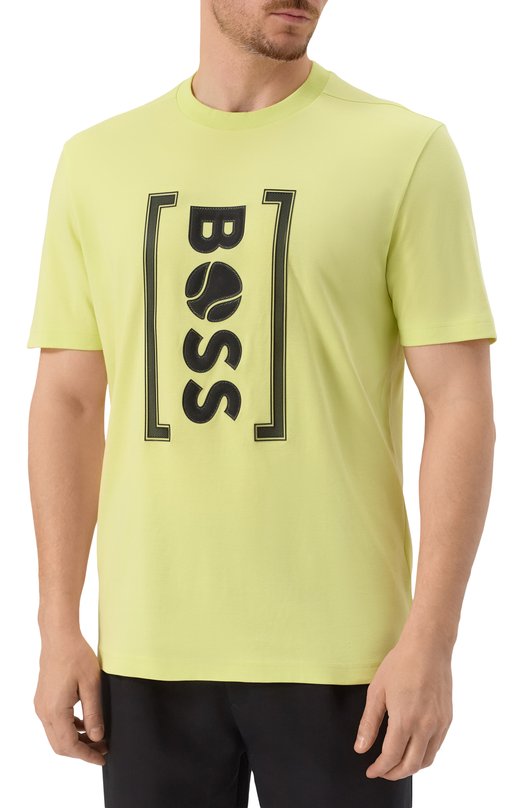 Хлопковая футболка BOSS Green 50543905 Зелёный  50543905 Фото 3