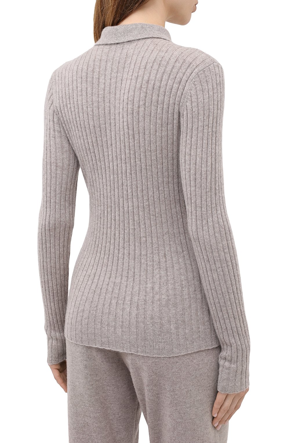 Кашемировый пуловер ALLUDE серого цвета по цене 68100 руб., арт. 205/11133, фото 4 Кашемировый пуловер ALLUDE, арт. 205/11133, фото 4