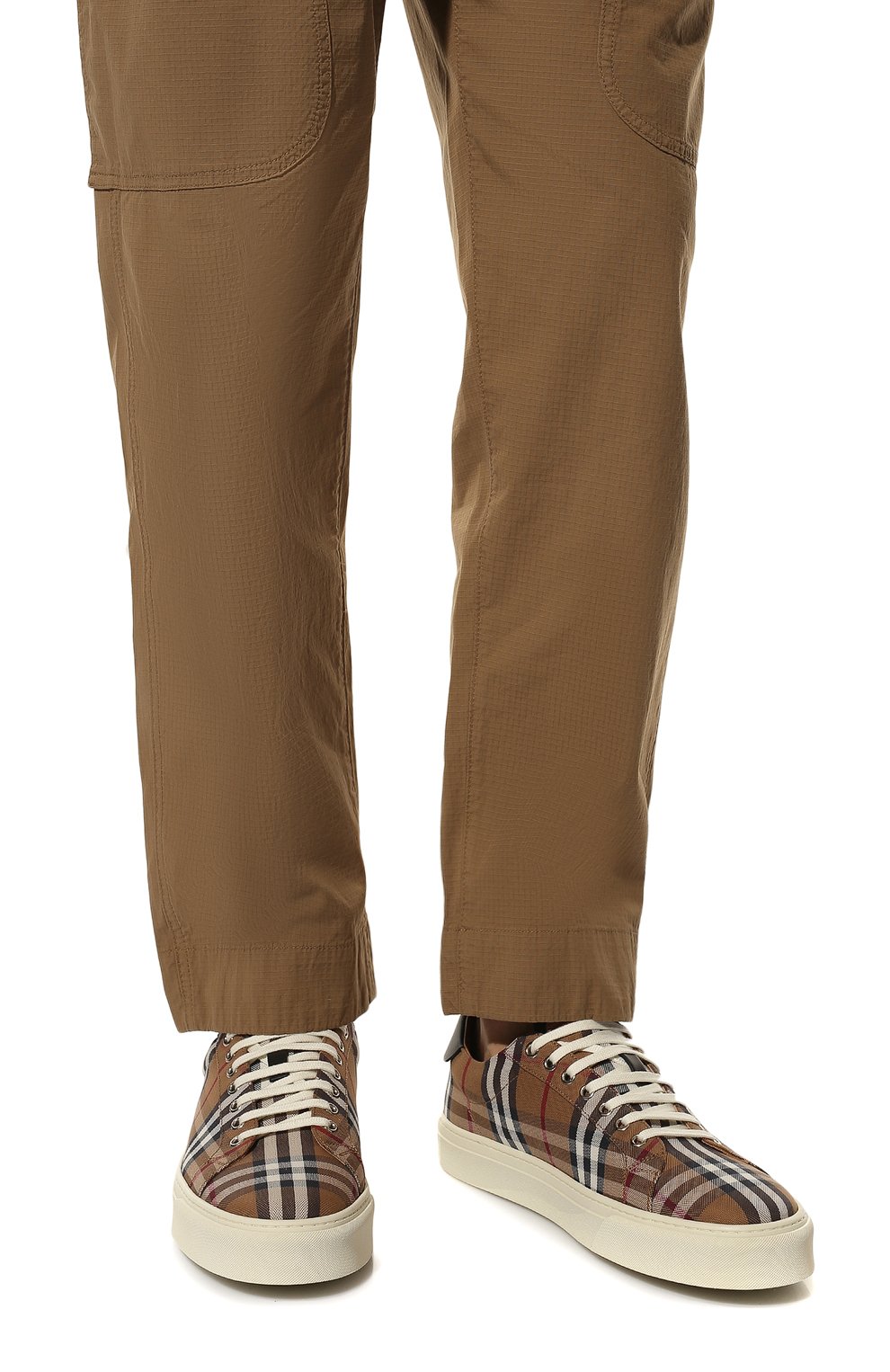 Текстильные кеды BURBERRY, арт. 8048156, фото 3