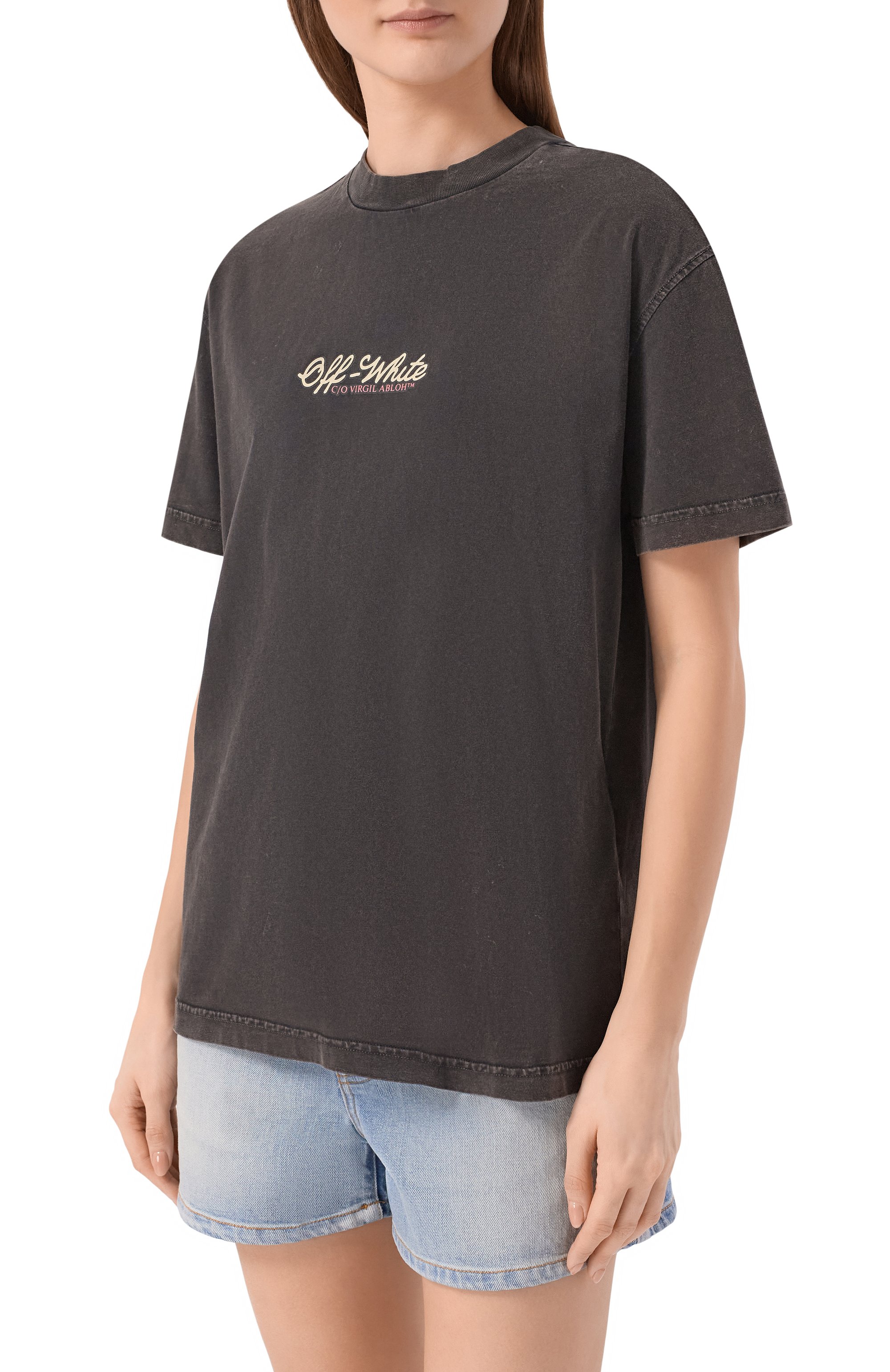 Хлопковая футболка OFF-WHITE, а рт. 0WAA089S26JER008, фото 3