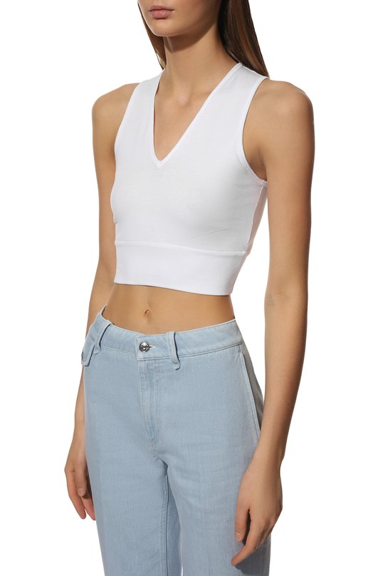 Хлопковый топ Brunello Cucinelli MPTC836S32 Белый  MPTC836S32 Фото 3