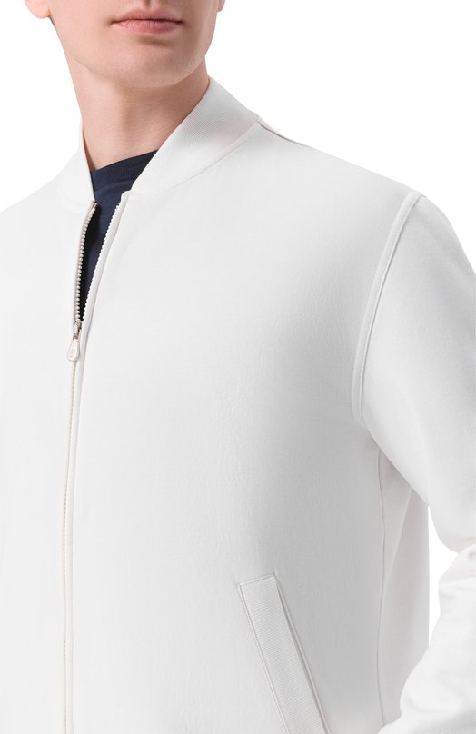 Хлопковая толстовка Brunello Cucinelli MW8639072G Белый  MW8639072G Фото 5