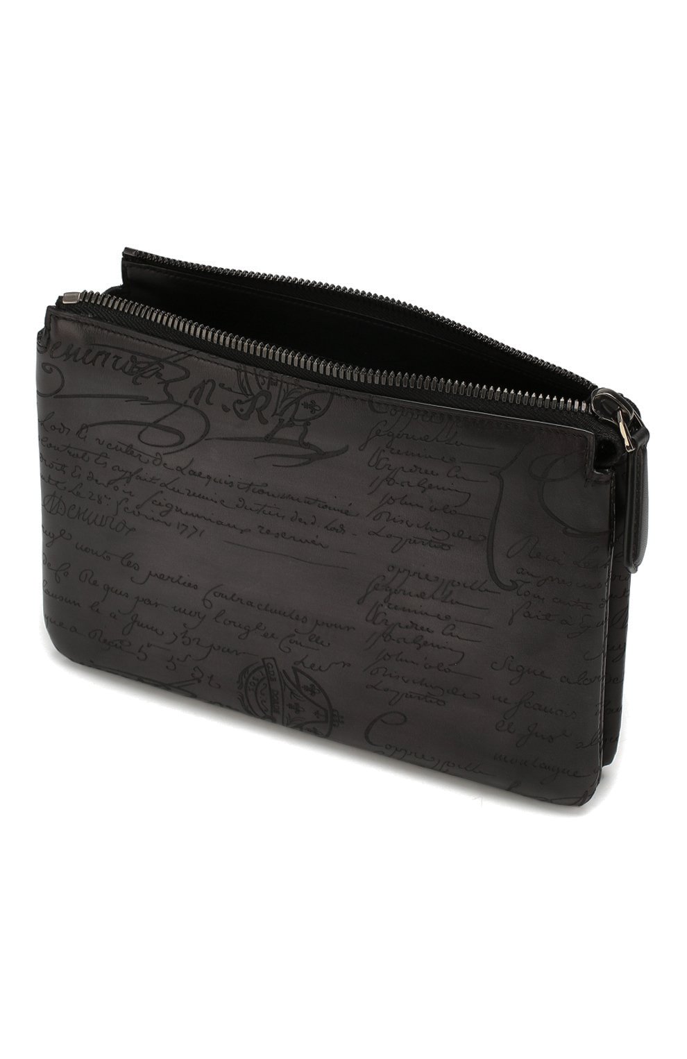 Кожаный клатч BERLUTI серого цвета по цене 199000 руб., арт. N140152, фото 4 Кожаный клатч BERLUTI, арт. N140152, фото 4