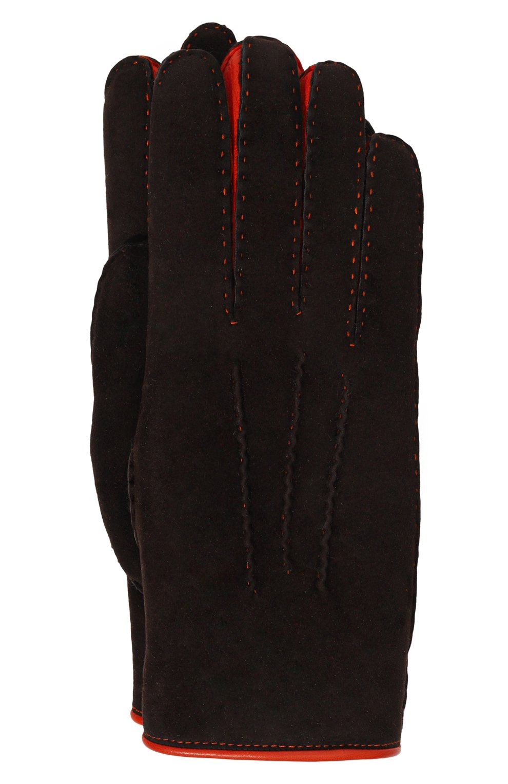 Замшевые перчатки david AGNELLE темно-коричневого цвета по цене 18700 руб., арт. DAVID, фото 1 Замшевые перчатки david AGNELLE, арт. DAVID, фото 1