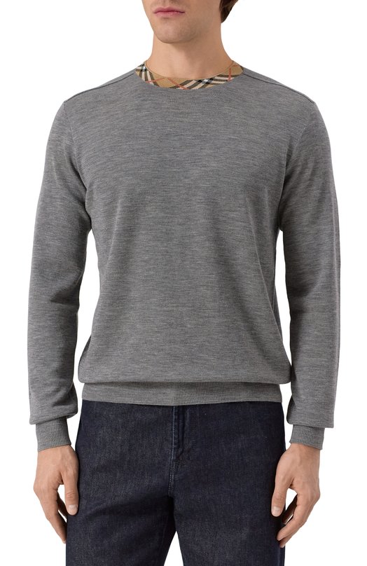 Шерстяной джемпер Burberry 8112147 Серый  8112147 Фото 3