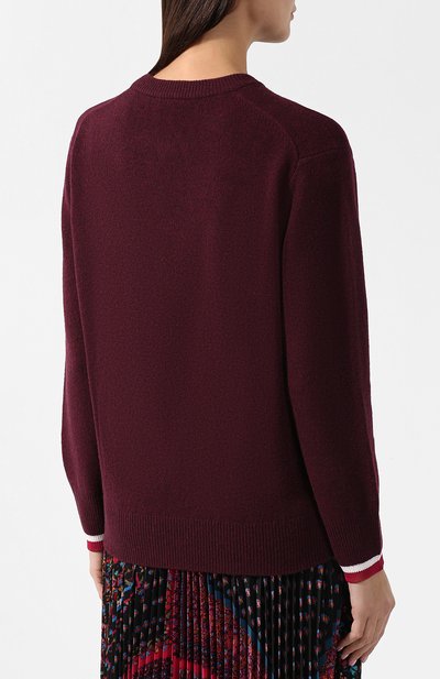 Шерстяной пуловер KENZO бордового цвета по цене 42150 руб., арт. 2T05953XK, фото 4 Шерстяной пуловер KENZO, арт. 2T05953XK, фото 4