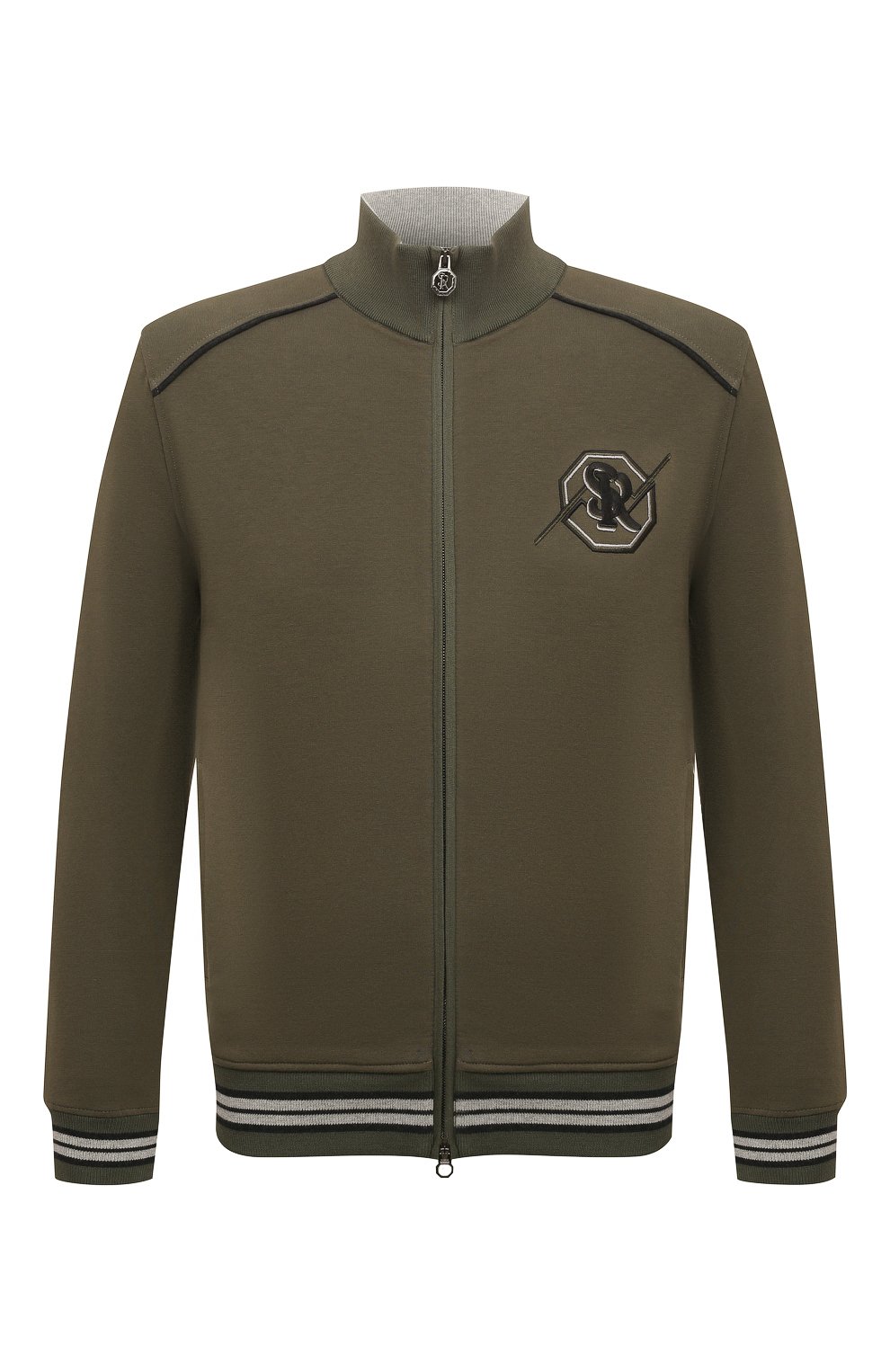 Хлопковая толстовка STEFANO RICCI хаки цвета по цене 108000 руб., арт. K101028R31/T23350, фото 1 Хлопковая толстовка STEFANO RICCI, арт. K101028R31/T23350, фото 1