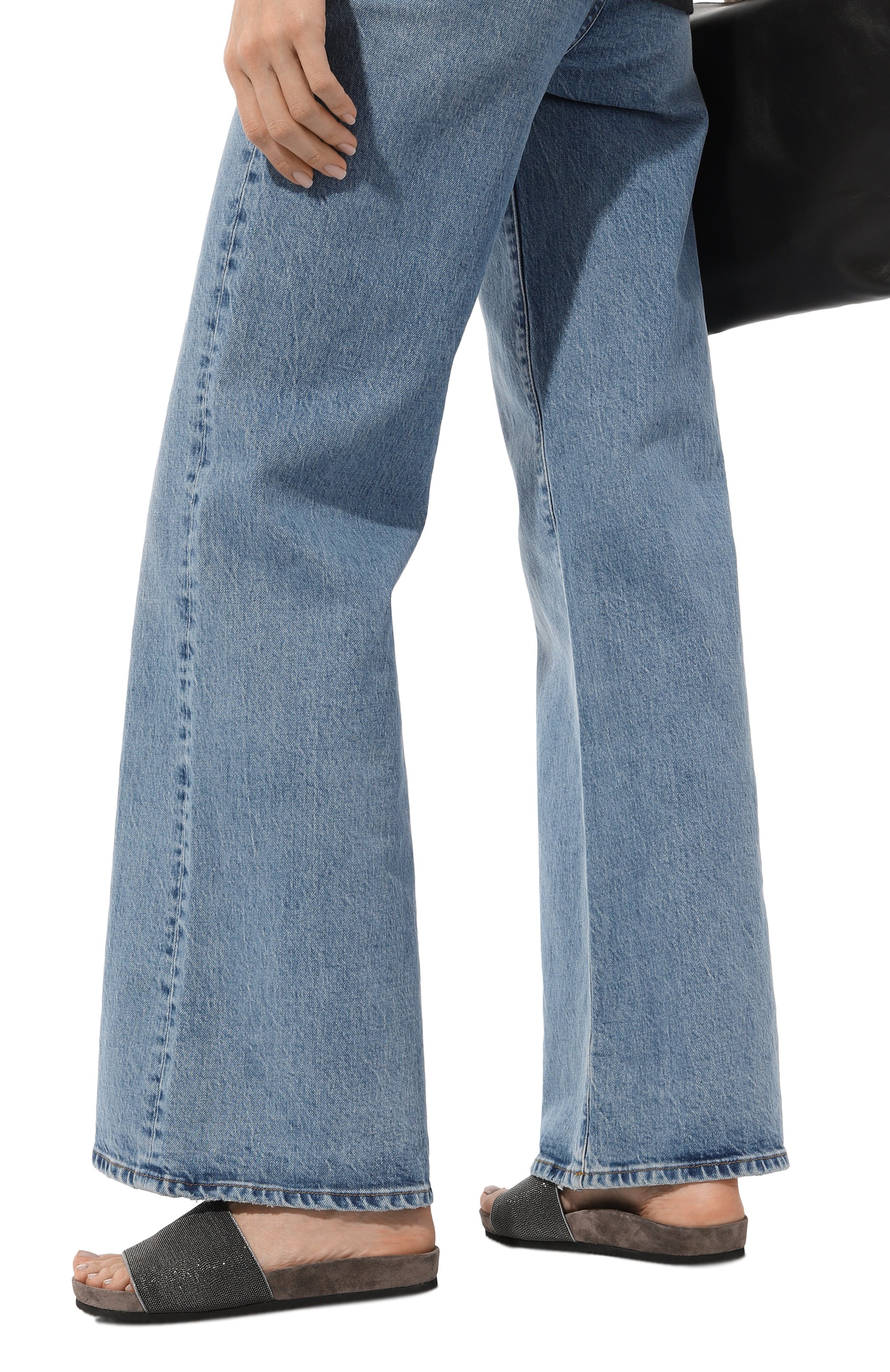 Замшевые шлепанцы BRUNELLO CUCINELLI, арт. MZMIGB1106, фото 3