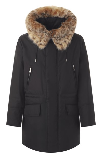 Мужская парка с отделкой из меха рыси MVST, арт. FTEKB-ES4400LX/GR1651