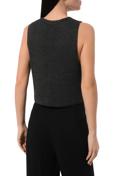 Жилет LESYANEBO серого цвета по цене 9400 руб., арт. ICONIC/KNIT008, фото 4 Жилет LESYANEBO, арт. ICONIC/KNIT008, фото 4