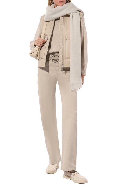 Кашемировый шарф MVST серого цвета по цене 57300 руб., арт. 7734M, фото 2 Кашемировый шарф MVST, арт. 7734M, фото 2