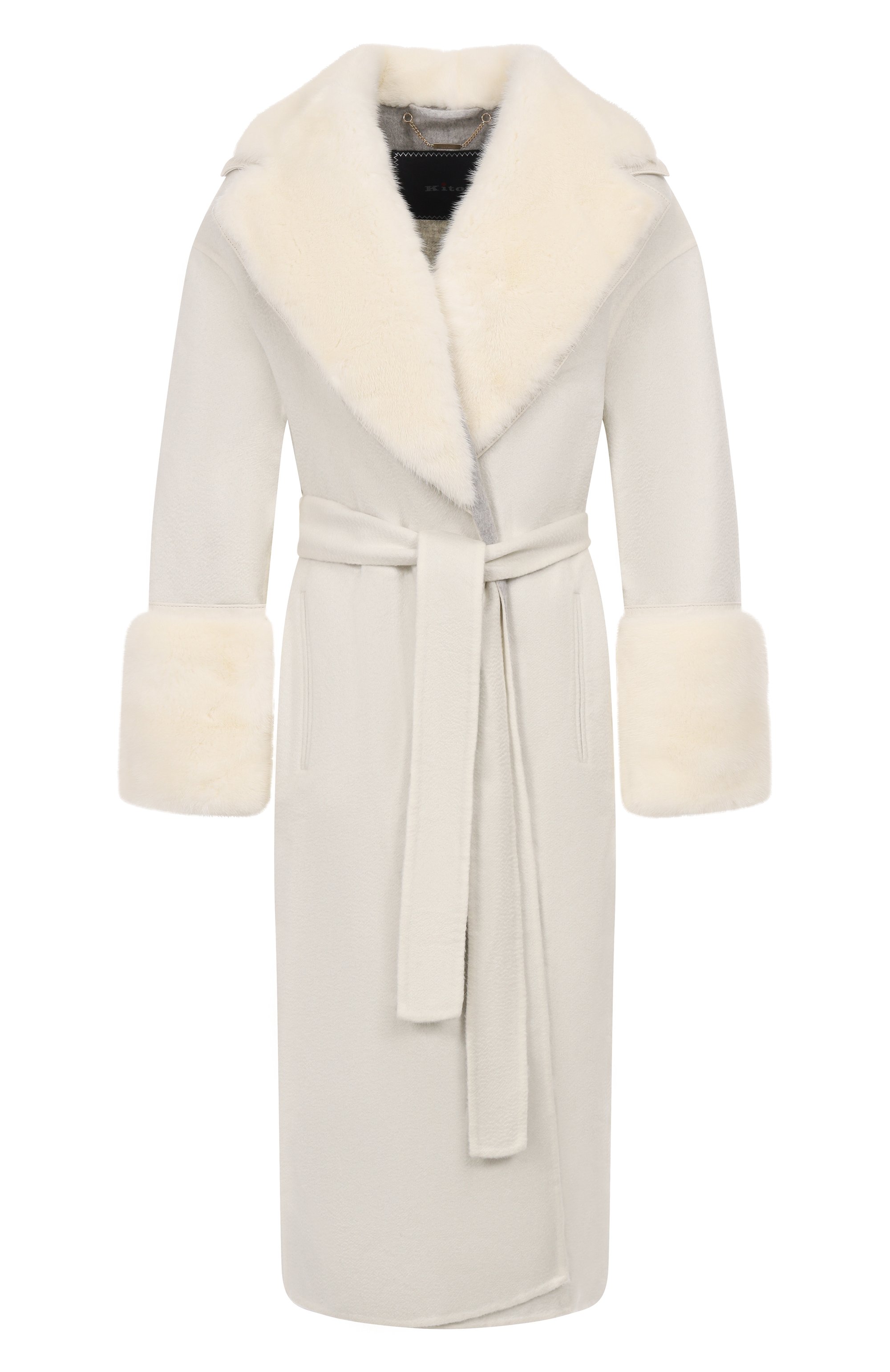 Кашемировое пальто с отделкой из норки KITON, арт. D60621DK0541A01, фото 1