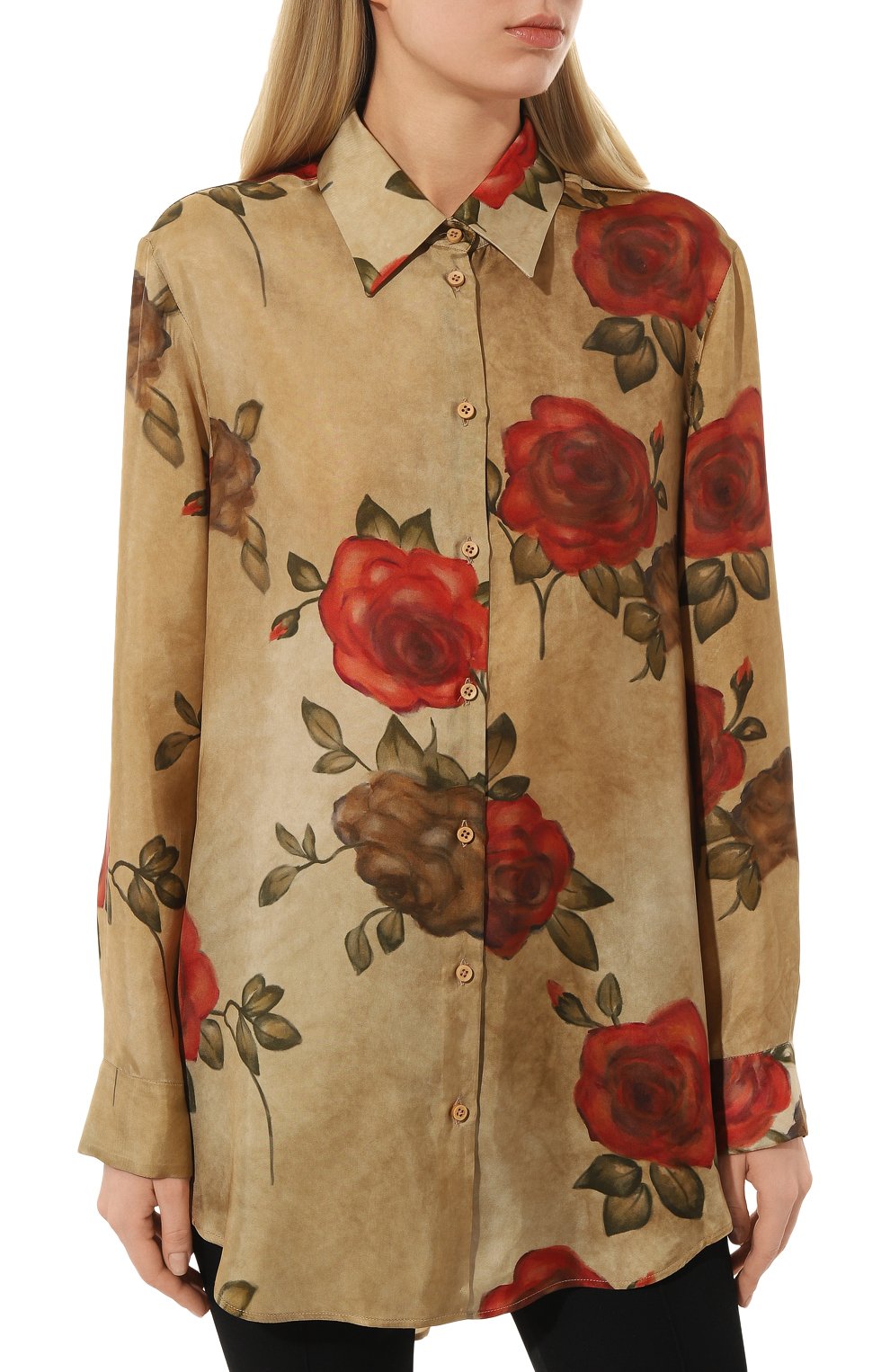 Рубашка UMA WANG бежевого цвета по цене 111000 руб., арт. S3 M UP1001, фото 3 Рубашка UMA WANG, арт. S3 M UP1001, фото 3