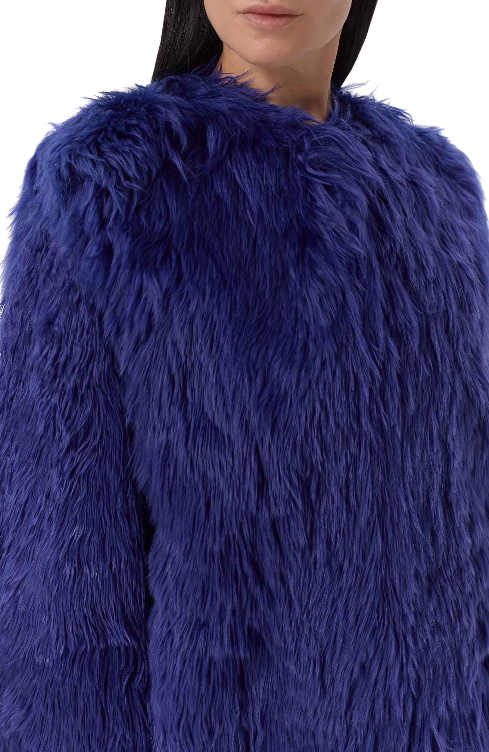 Шуба из альпаки SAINT LAURENT синего цвета по цене 1320000 руб., арт. 526089/Y7KS2, фото 5 Шуба из альпаки SAINT LAURENT, арт. 526089/Y7KS2, фото 5