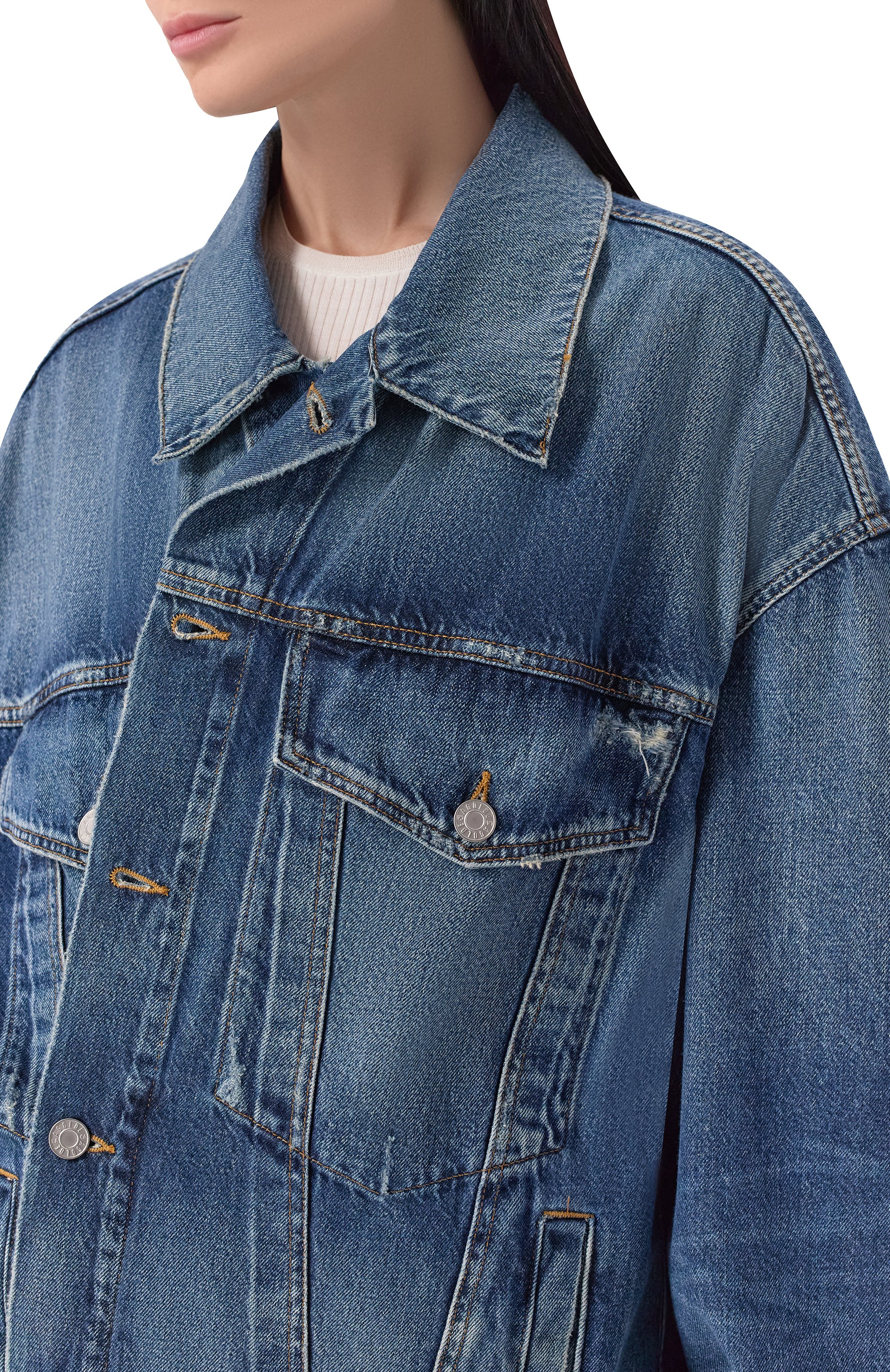 Джинсовая куртка reworked wayne AGOLDE, арт. A50451652, фото 5