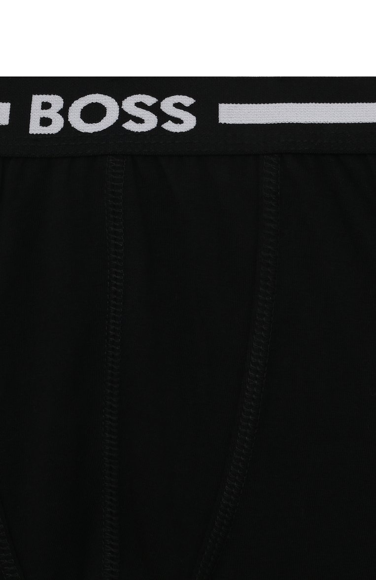 Детские комплект из двух боксеров BOSS черного цвета, арт. J20418/6A-12A | Фото 7 (Рукава: Короткие; Ростовка одежда: 9 лет | 134 см, 12 лет | 152 см, 5 лет | 110 см, 7 лет | 122 см)