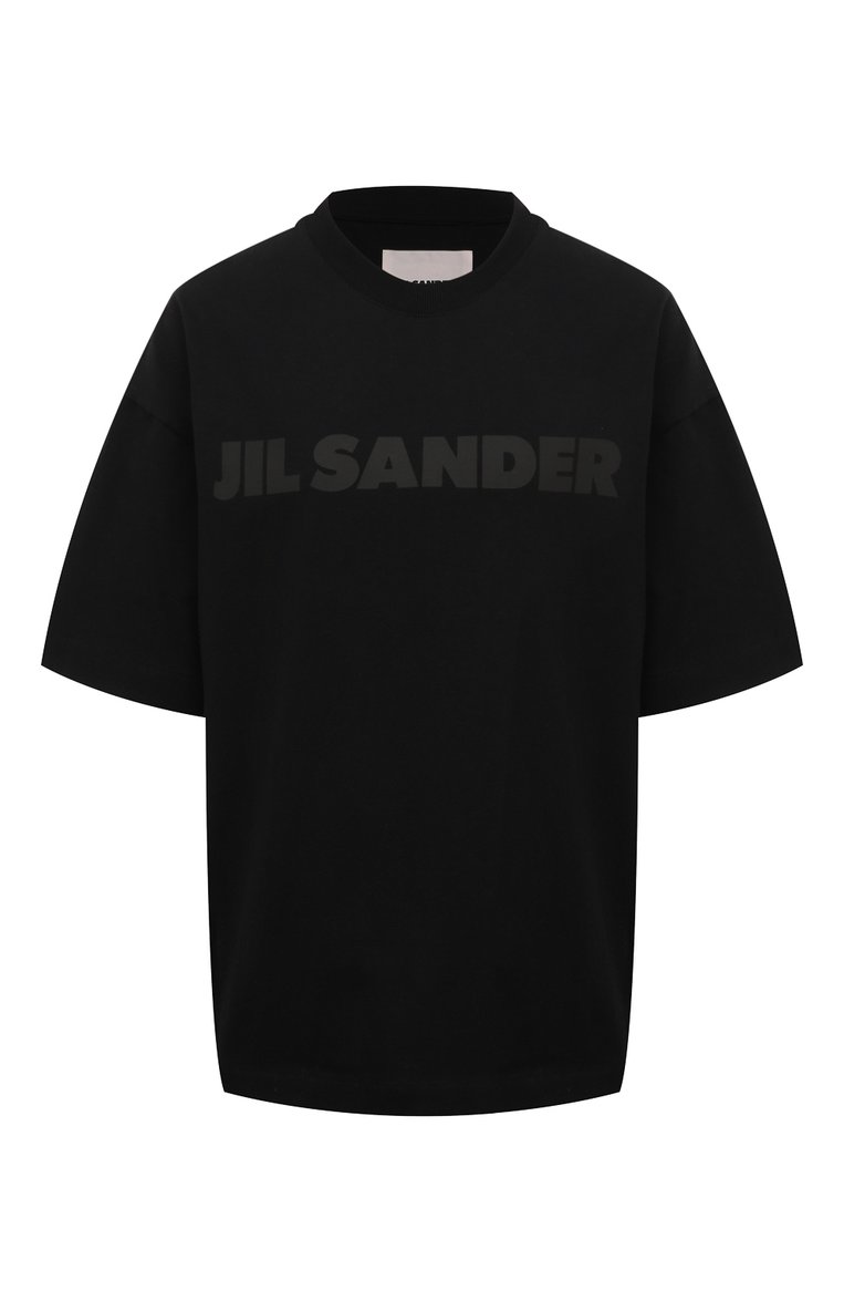 Женская черная хлопковая футболка JIL SANDER купить в интернет-магазине ...
