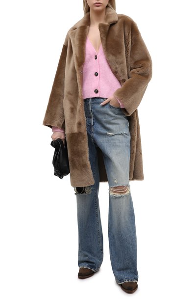 Кардиган GANNI розового цвета по цене 29950 руб., арт. K1418, фото 2 Кардиган GANNI, арт. K1418, фото 2