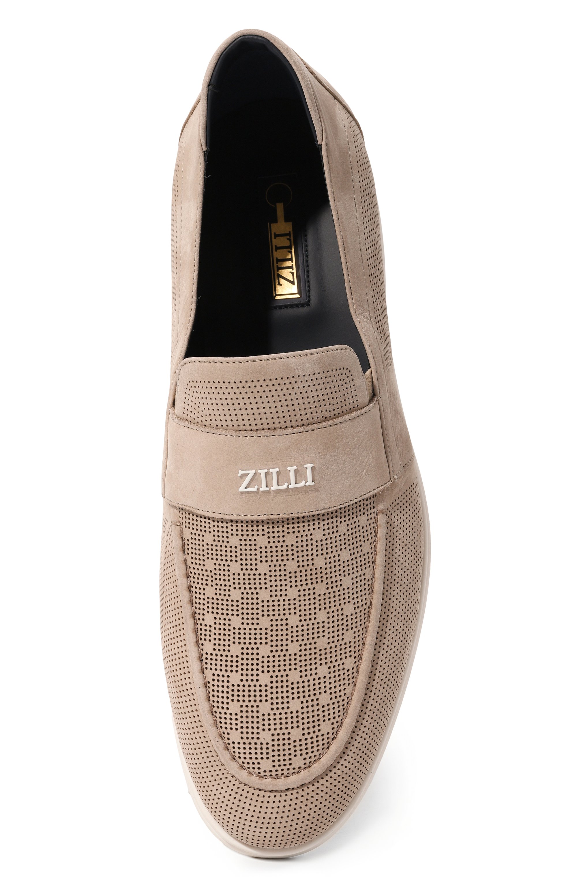 Лоферы из нубука ZILLI бежевого цвета по цене 98100 руб., арт. H0075AM1003VRUL01, фото 6 Лоферы из нубука ZILLI, арт. H0075AM1003VRUL01, фото 6