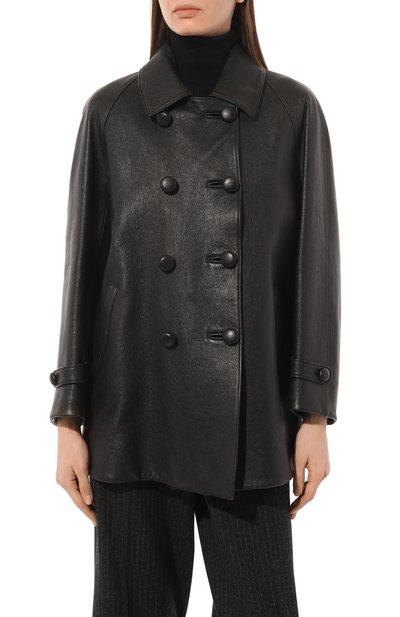 Кожаное пальто PRADA, арт. 56A032-10YU-F0002, фото 3