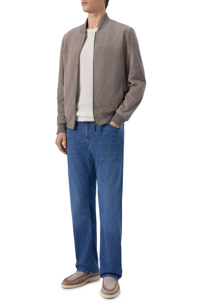 Джинсы ANDREA CAMPAGNA синего цвета по цене 39950 руб., арт. P-ED BLUE USED/DUCKY SPACE BLUE, фото 2 Джинсы ANDREA CAMPAGNA, арт. P-ED BLUE USED/DUCKY SPACE BLUE, фото 2