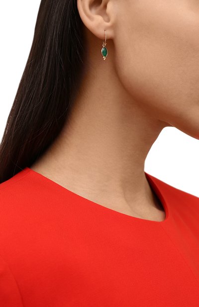 Серьги HANKA_IN зеленого цвета по цене 5940 руб., арт. AUR-CR-AGV, фото 2 Серьги HANKA_IN, арт. AUR-CR-AGV, фото 2