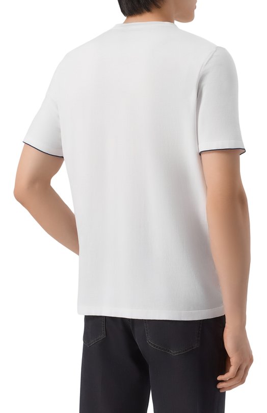 Хлопковая футболка Stefano Ricci K818113G10/F26279 Белый  K818113G10/F26279 Фото 4