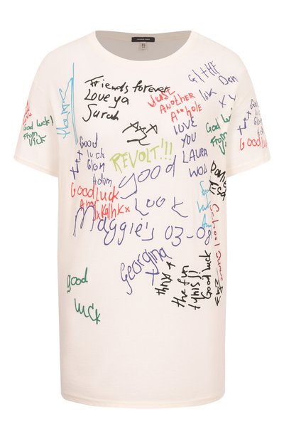 Женская хлопковая футболка R13, арт. R13WK001-K119B