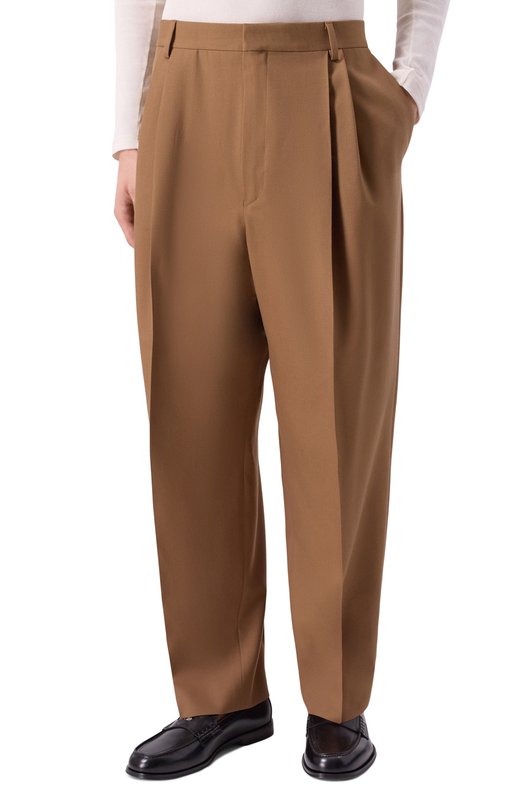 Шерстяные брюки Dries Van Noten 020998-2246-712 Бежевый  020998-2246-712 Фото 3