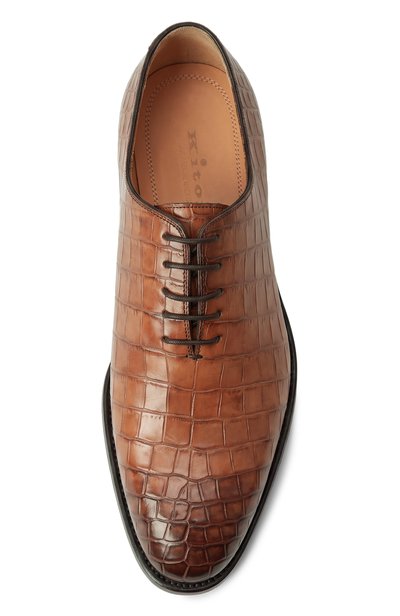 Оксфорды из кожи крокодила KITON, арт. USSCAR0/N102, фото 4