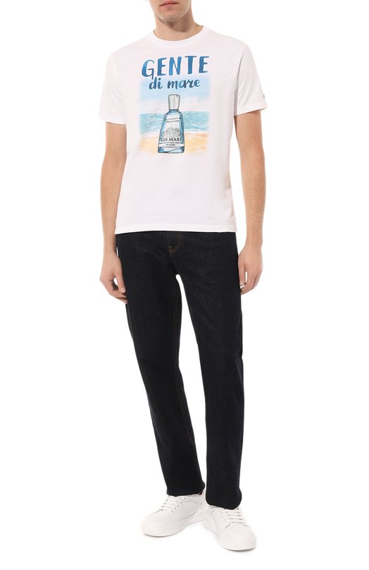 Хлопковая футболка MC2 Saint Barth STBM/TSHIRT MAN/00339D Белый  STBM/TSHIRT MAN/00339D Фото 2